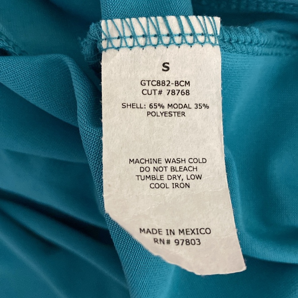 NWT Green Envelope Turquoise T-shirt Size S - Picture 7 of 8